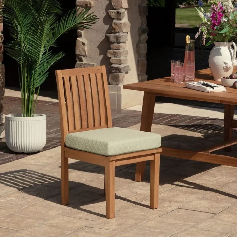 Quilted Chair Seat Covers - Set of 4 in Beige